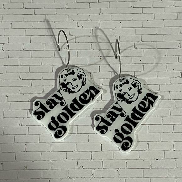 Stay Golden Rose Nylund Golden Girls Earrings - Picture 1 of 5